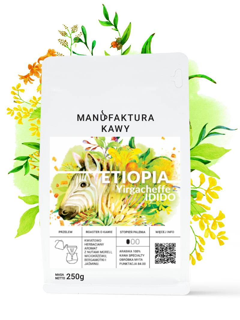 Etiopia Yirgacheffe Idido Kawa Świeżo Palona